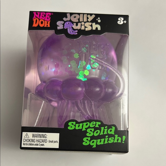 Needoh Jelly Squish Purple Toy Jellyfish - Picture 2 of 2